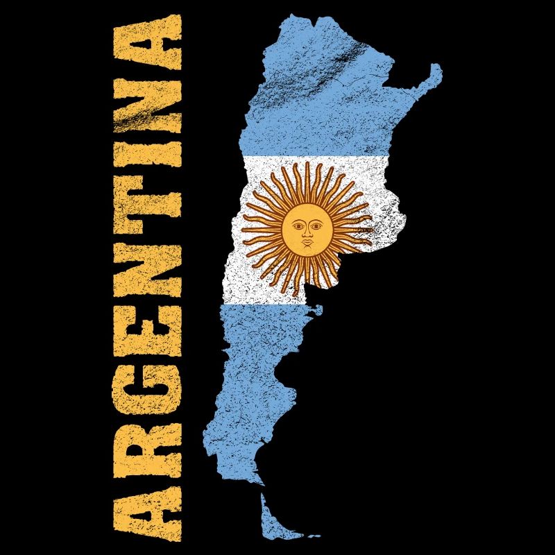 Carte argentine Drapeau Vintage Design
