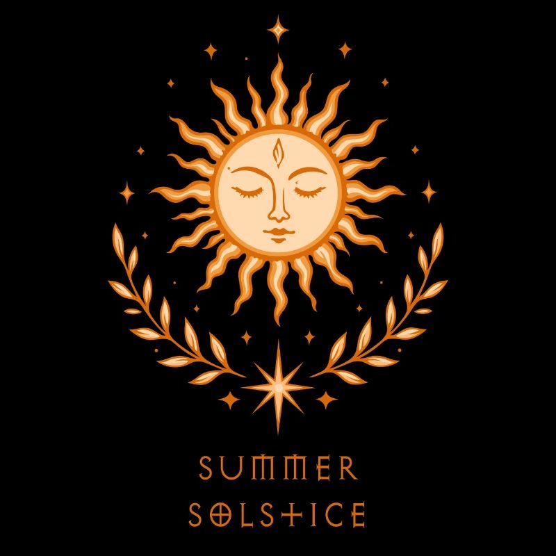 Summer Solstice Sun – Boho Symbol