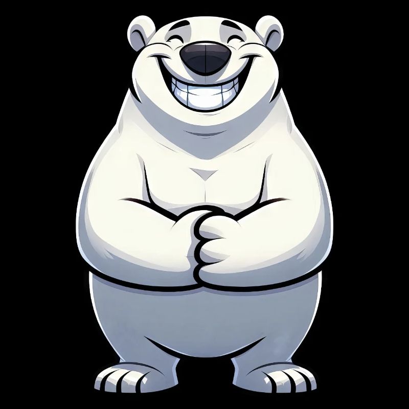 Satisfied Polar Bear Comic North Pole Pride Cool