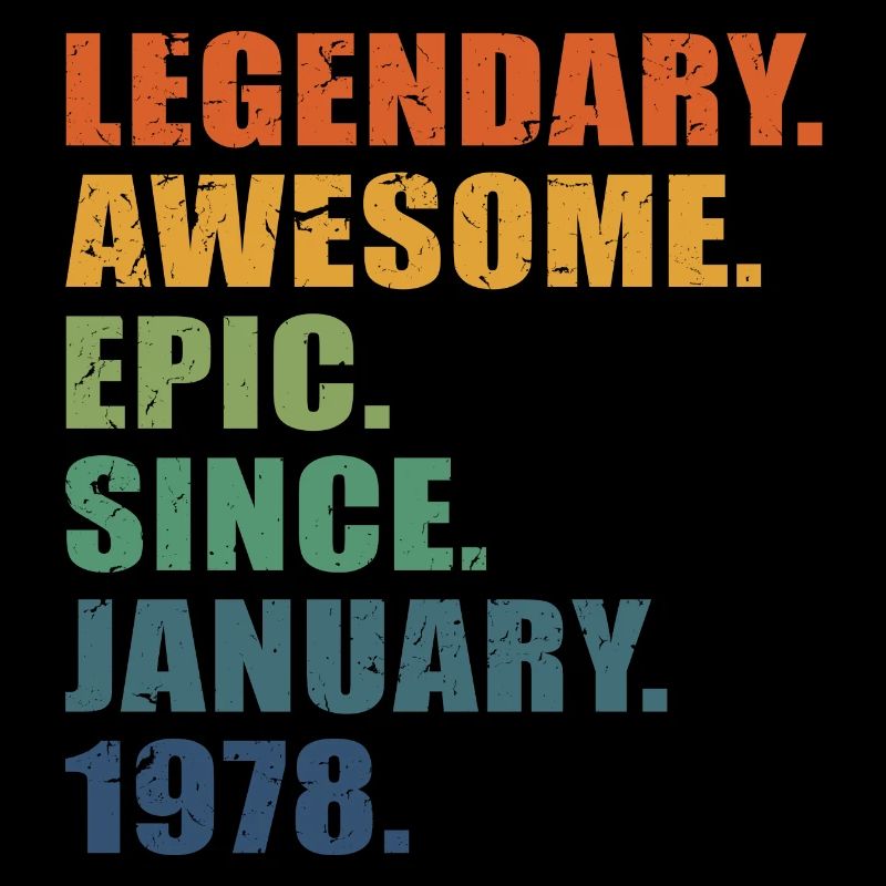 45th Birthday, January 1978, 45 Year Anniversary
