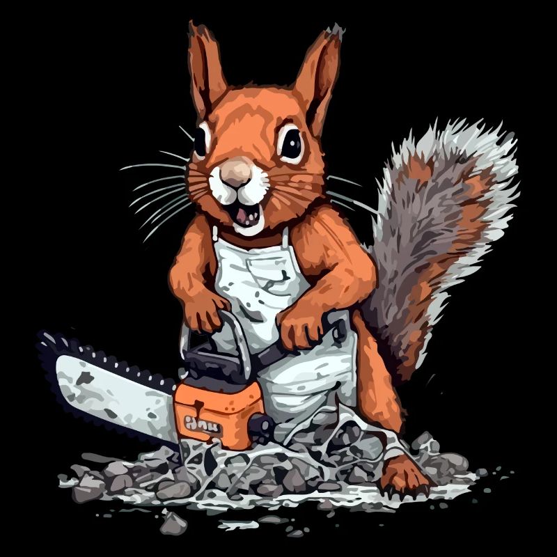 Squi das beschneidende Eichhörnchen