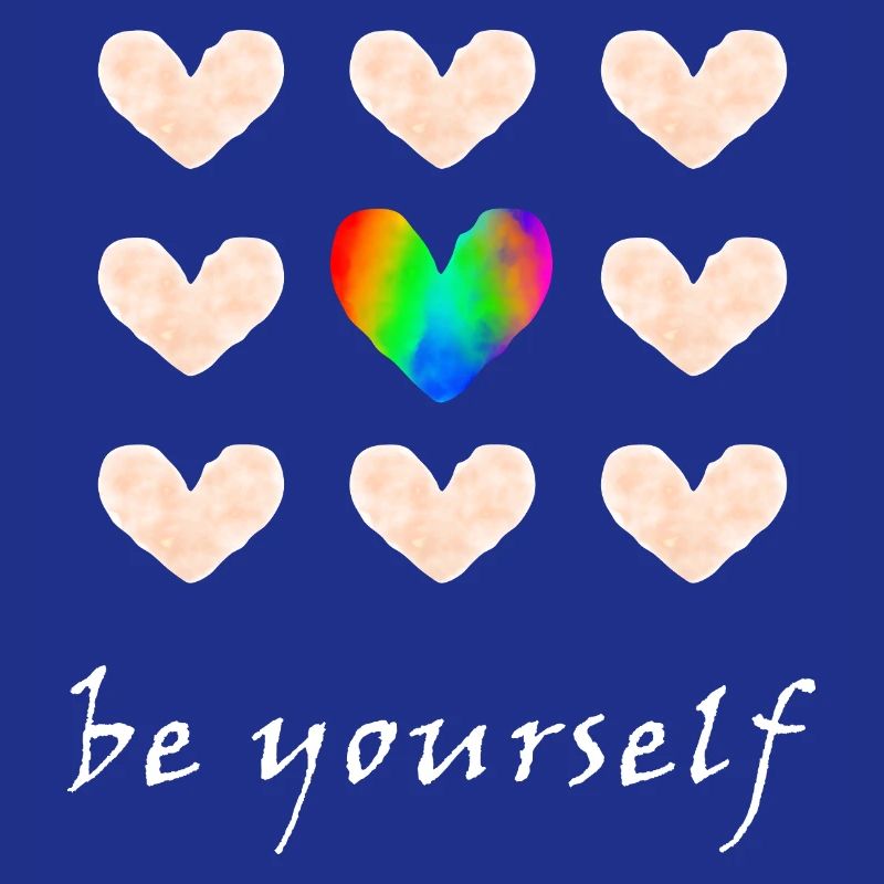 Sei du selbst - Regenbogenfarben