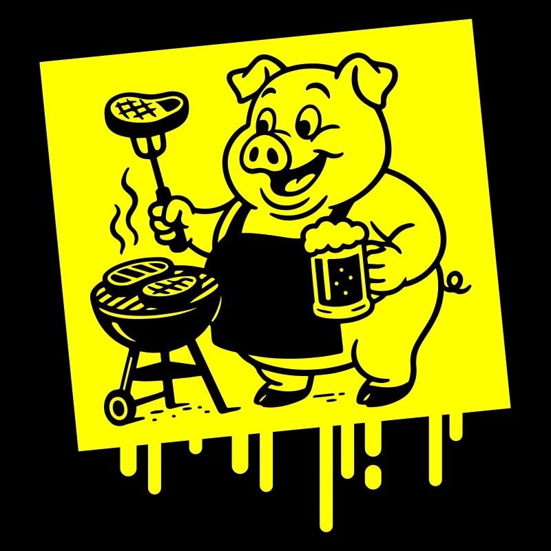 Schwein Grillen Bier
