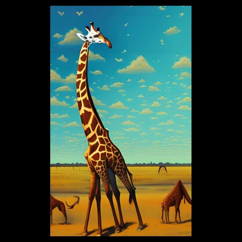 Coole Comic Zeichnung Giraffe Giraffa