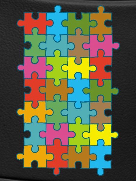 Mehrfarbiges Puzzle