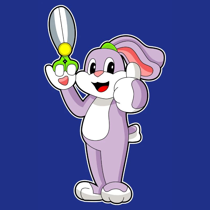 Ciseaux de coiffeur lapin
