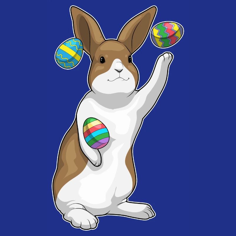 Bunny Easter Easter Eggs Juggler