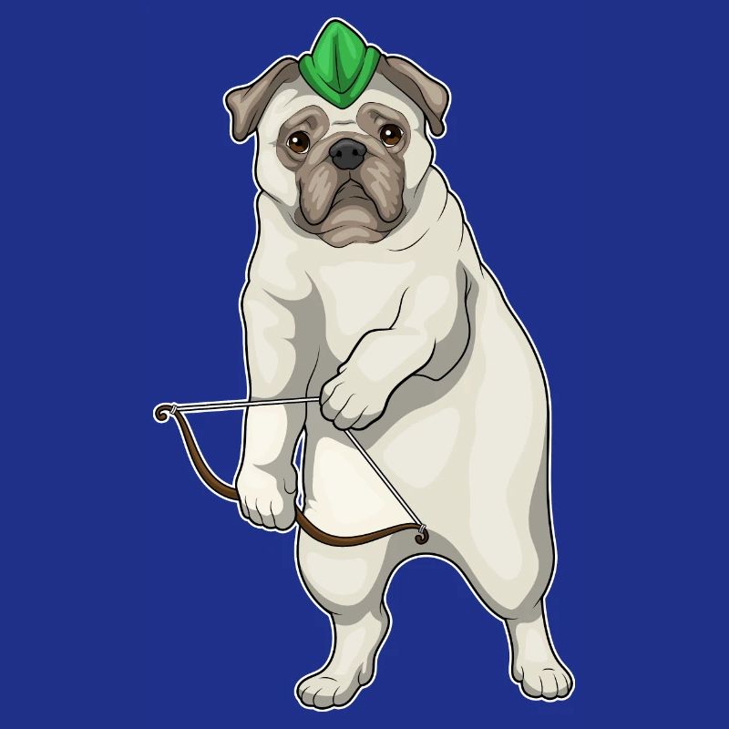 Mops Bogenschütze Bogen