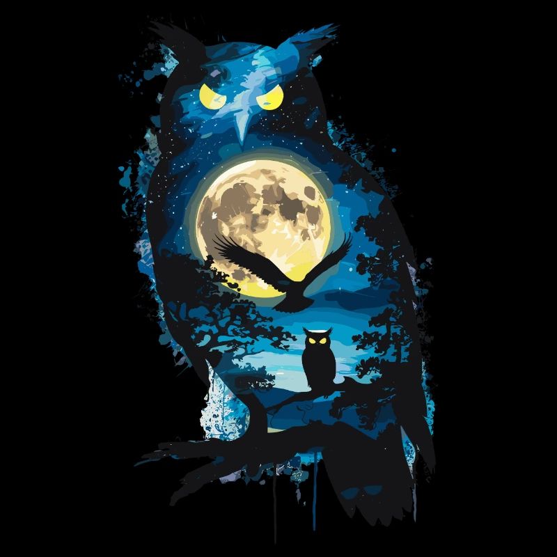 Niedliche Eule als Zauberer für einen Eulen Fans