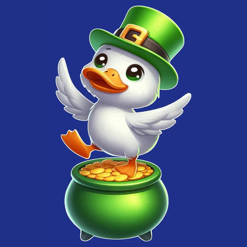 Doux Canard De La Saint-Patrick Chapeau Haut de Forme Trèfle