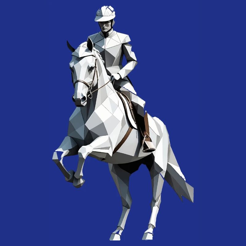 Cavalier Low Poly - Ballet Design