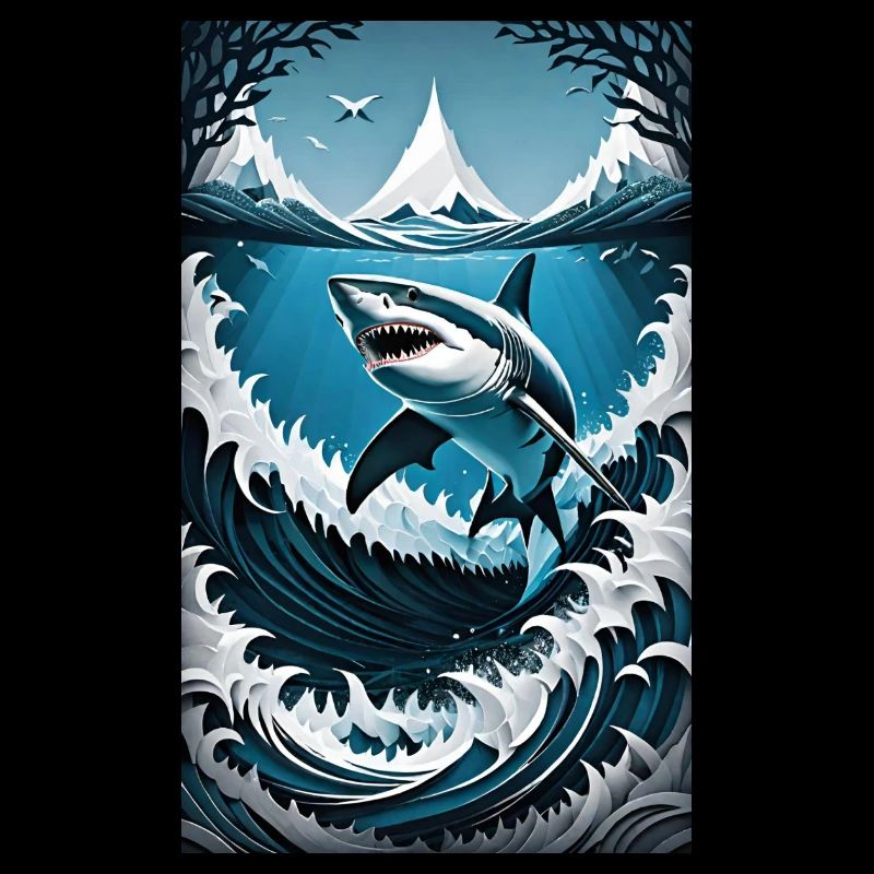 Requin | Grand requin blanc | Créature marine | Poisson