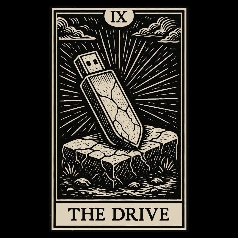 The Drive – Datahoarder USB Tarot Card