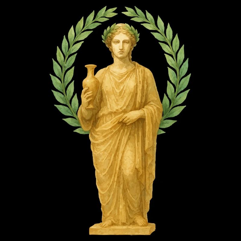 Statue couronne de laurier