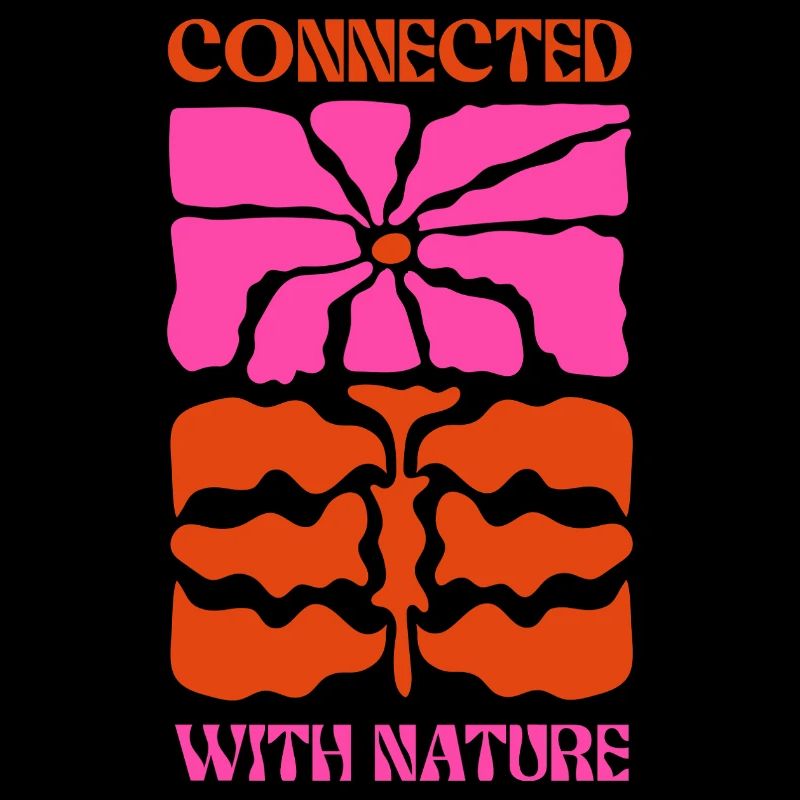 Fleur abstraite connectée à la nature