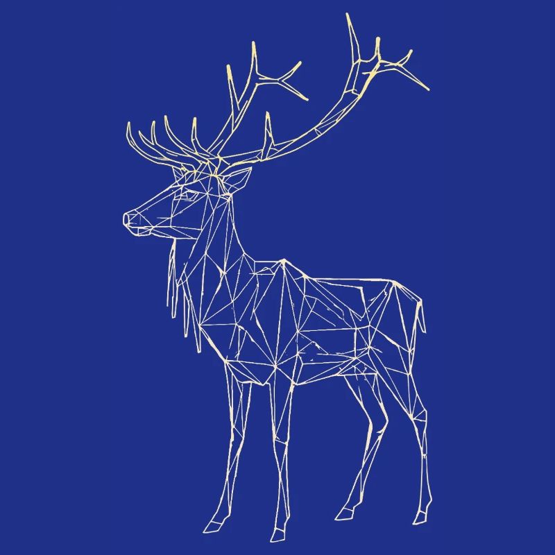 Polygon Deer - Geometric Winter