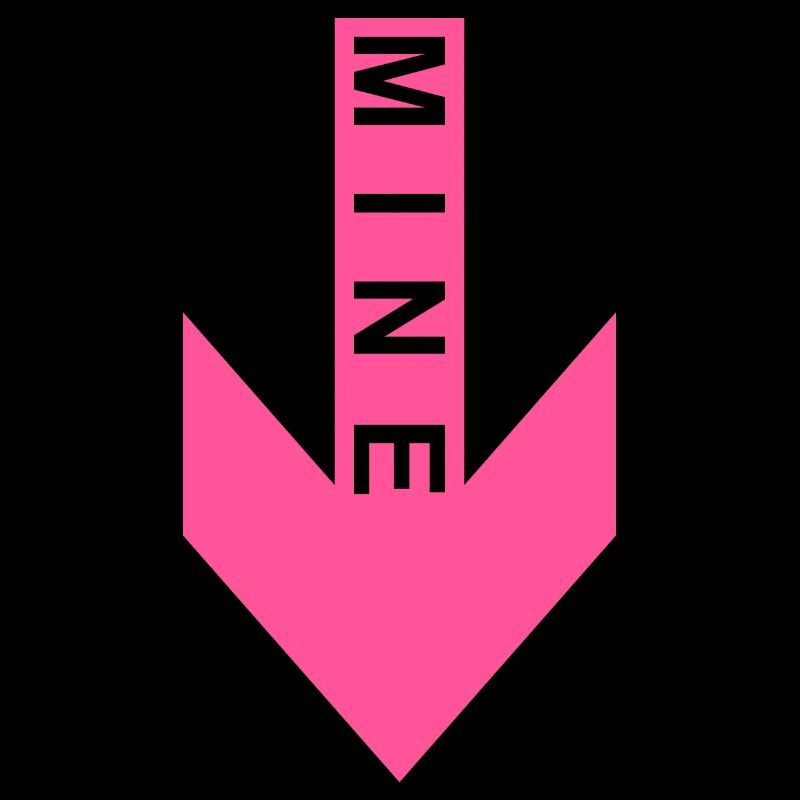 Mine flèche rose en bas