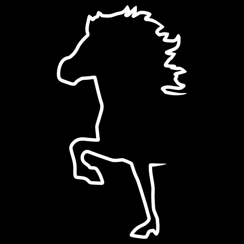 Silhouette de cheval islandais