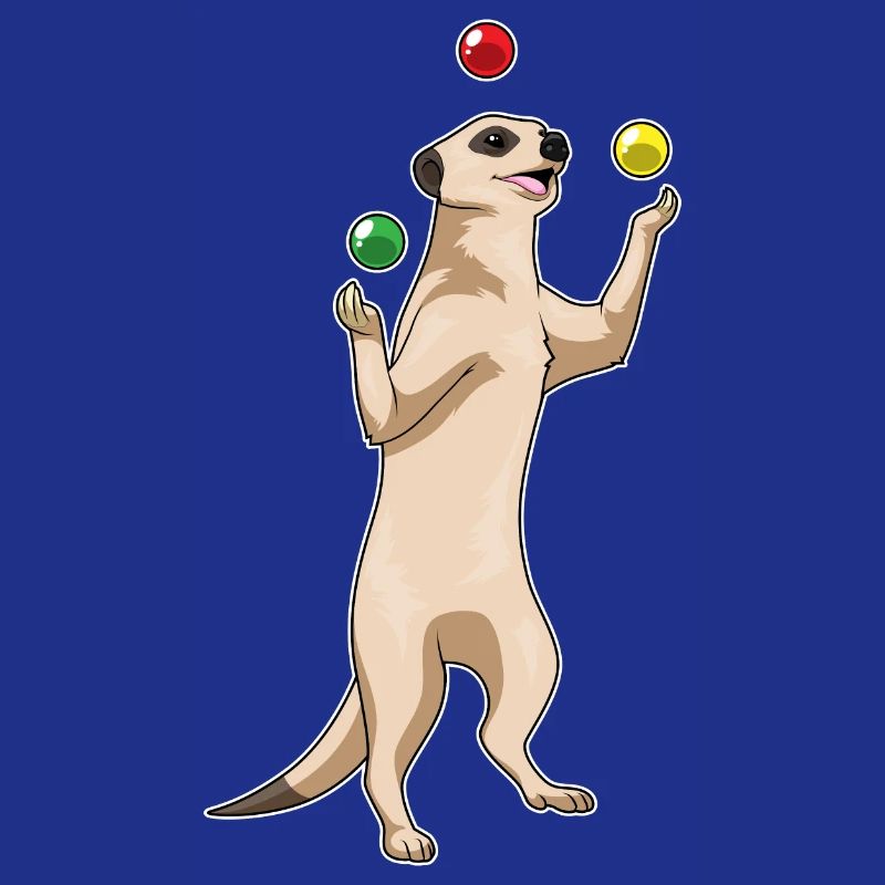 Jongleur de suricate jonglant