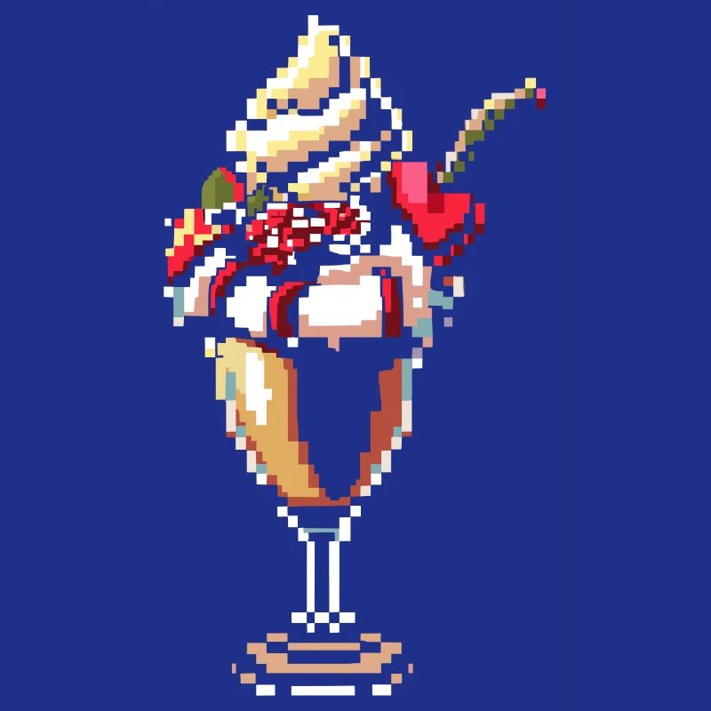 Eisbecher Pixel Grafik