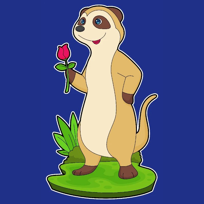 Suricate Rose Fleur