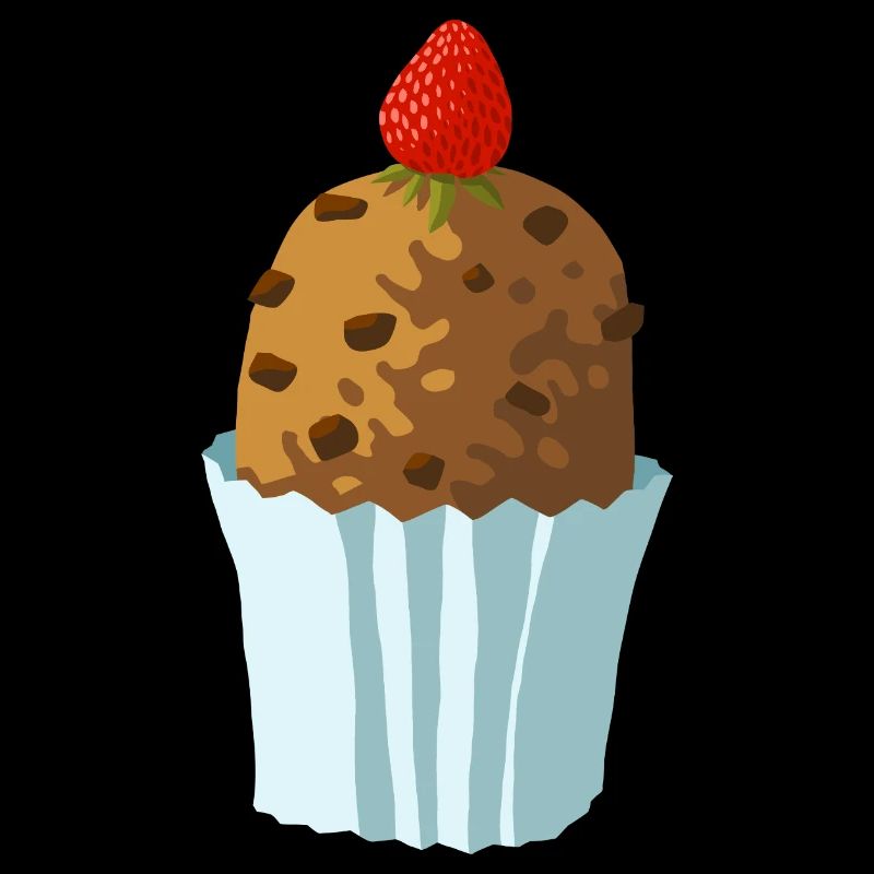 tasty chocolate cake with strawberry
