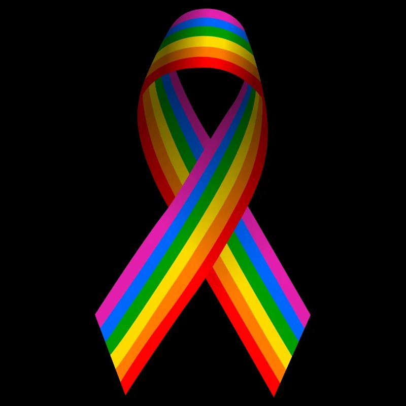 Regenbogenfahne als Schleife