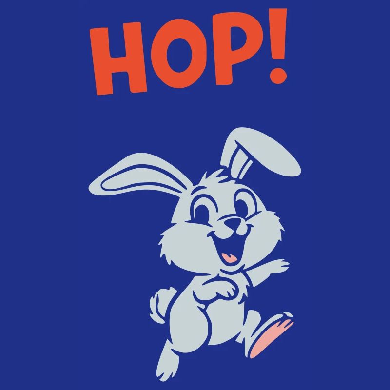 HOP! Bunny Jumping Comic Action Vector