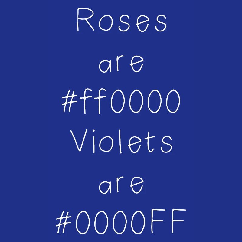 Hex-Farbcode Witz für Entwickler, Coder und Web...