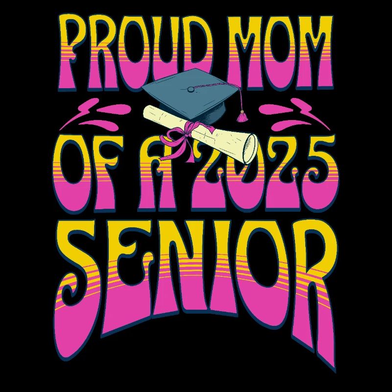 Stolze Mutter des Absolventen der Abschlussklasse 2025