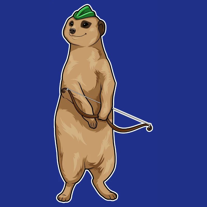 Erdmännchen Bogenschütze Bogen