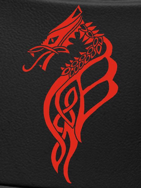 Großer roter keltischer Drache