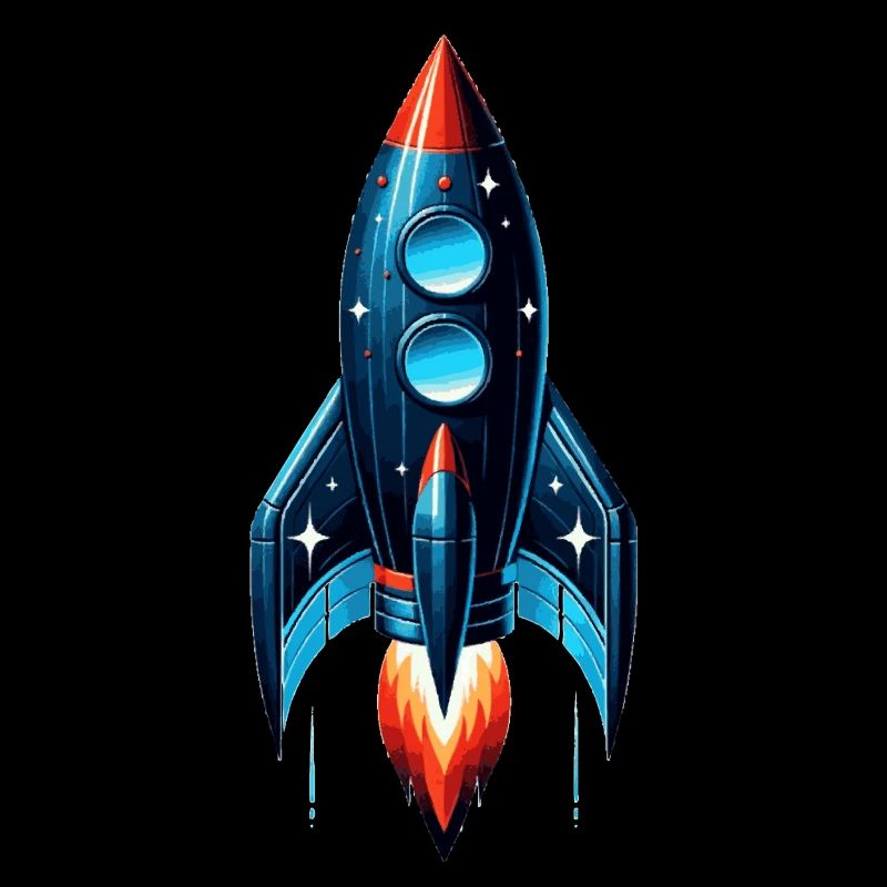 Rakete mit Sternen | Spaceship