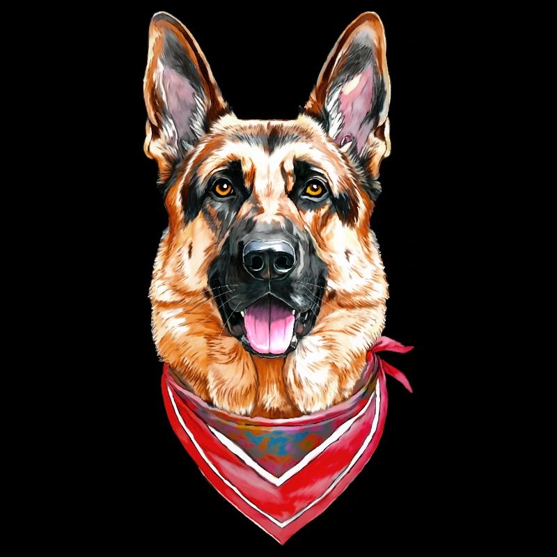 Deutscher Schäferhund mit Bandana