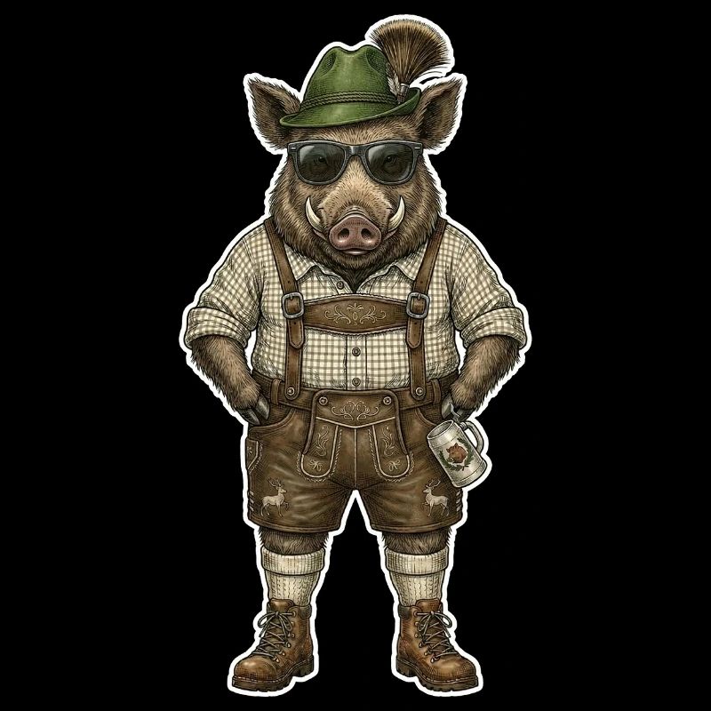 Biergarten Wildschwein Jäger Alpen