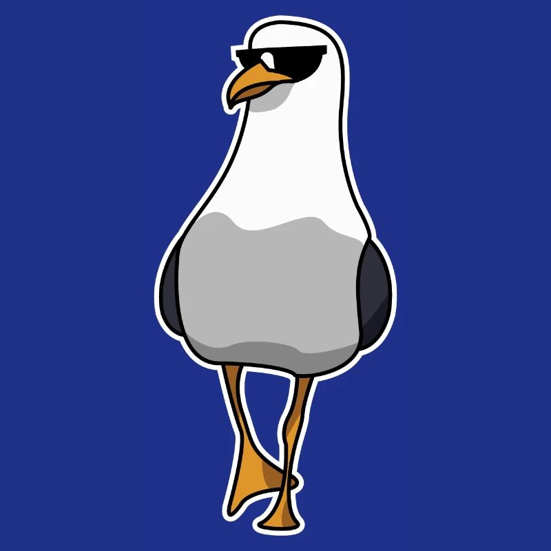 Cool seagull goes north Germany