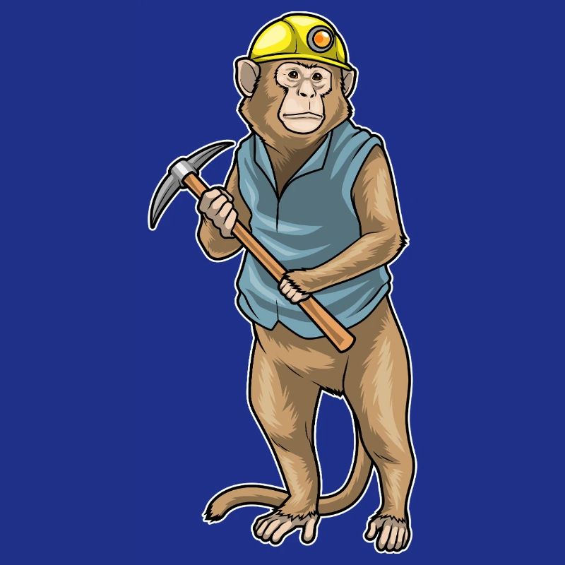 Monkey Miner Pioche Exploitation minière