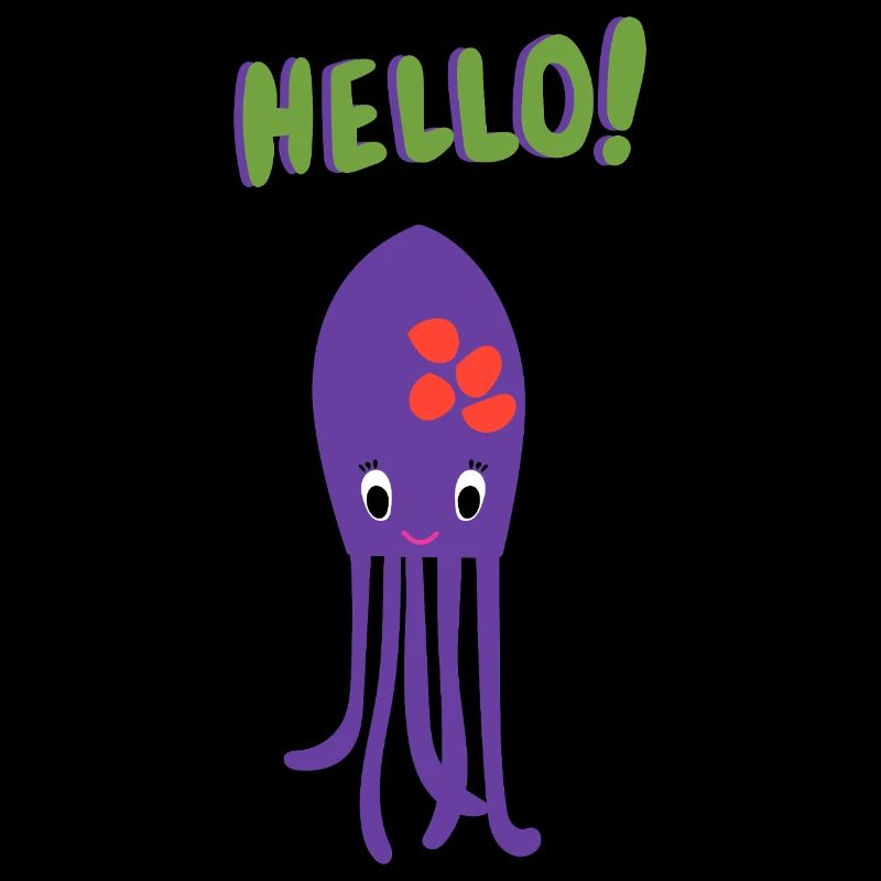Squid dit bonjour - Idée cadeau - Bébé