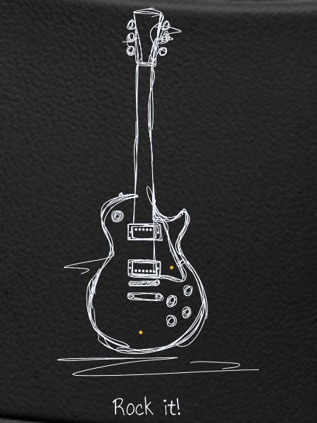 Chalk Guitar Rock Motif