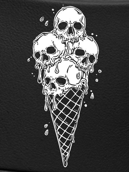 Skelett-Eiscreme Kunst