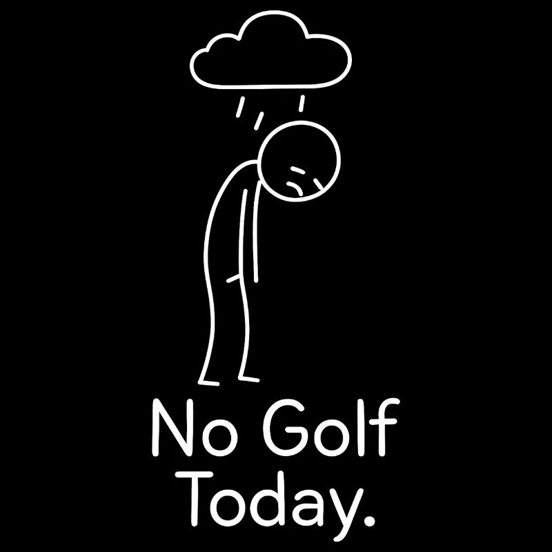 No Golf Today Golf Concept Cadeau Golfeur