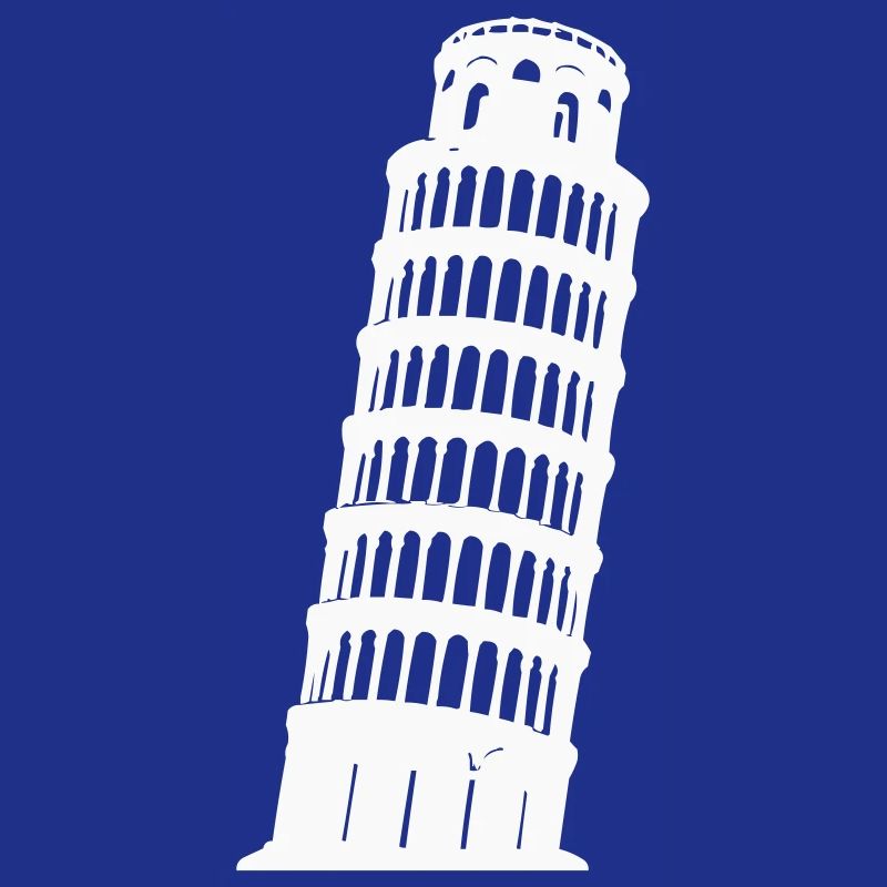 Pisa Tower Silhouette Monochrome