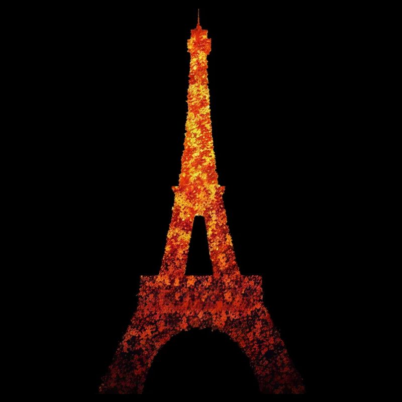 Autumn in Paris: Eiffel Tower in autumn foliage