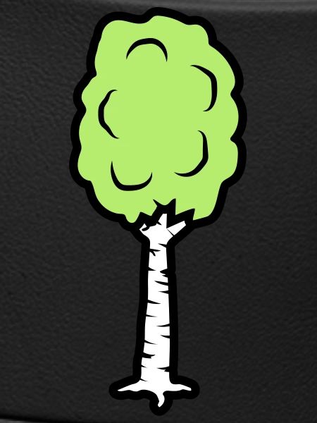 Comic Birch Trees