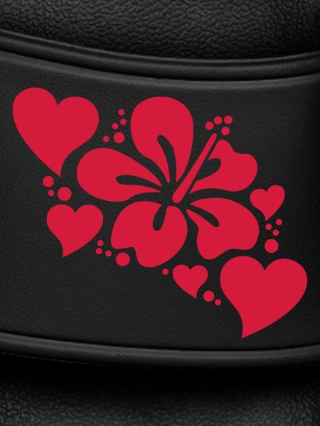 hibiscus with hearts
