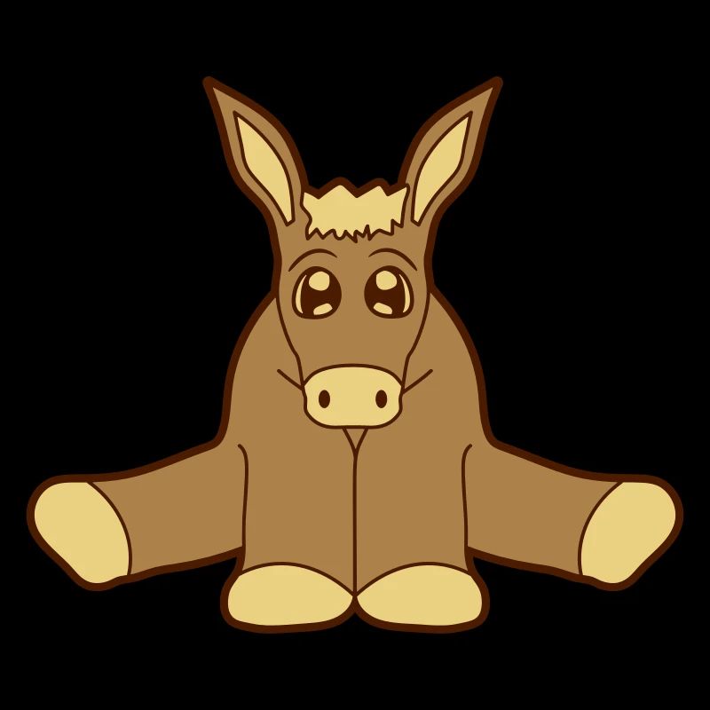 petit bébé mignon mignon assis âne cheval poney k