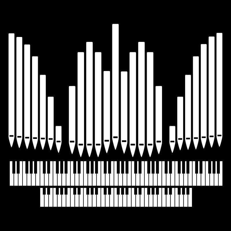 Organ with keyboard design
