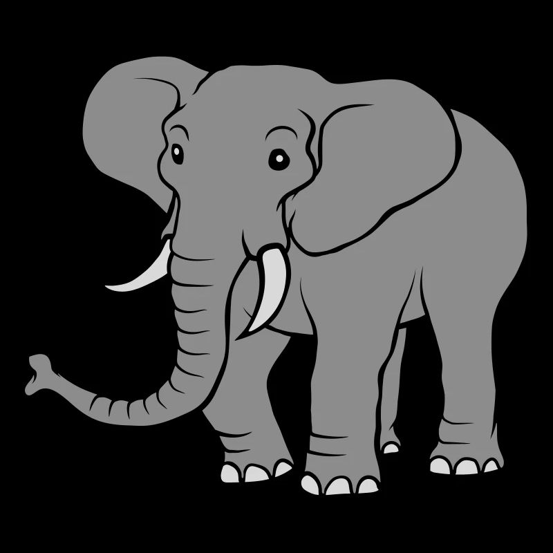 Large grey elephant