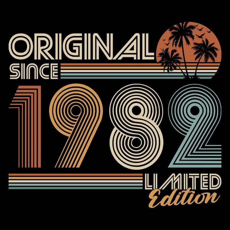 1982 Vintage Anniversaire Rétro Cadeau