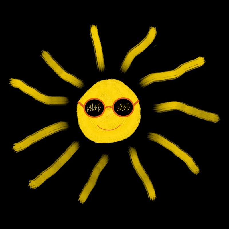 funny sun with glasses sunglasses summer beach
